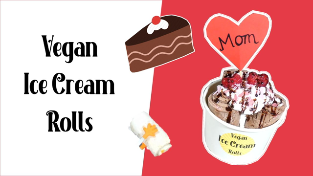 Brownie Raspberry Cake - Vegan Ice Cream Rolls - Mother's Day edition with fresh raspberries