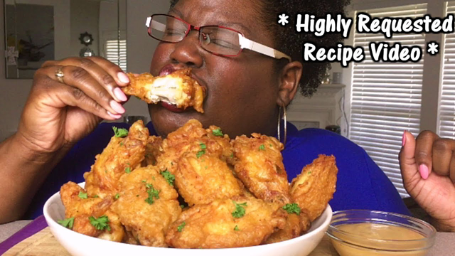 ASMR HIGHLY REQUESTED RECIPE BATTERED FRIED CHICKEN + MUKBANG
